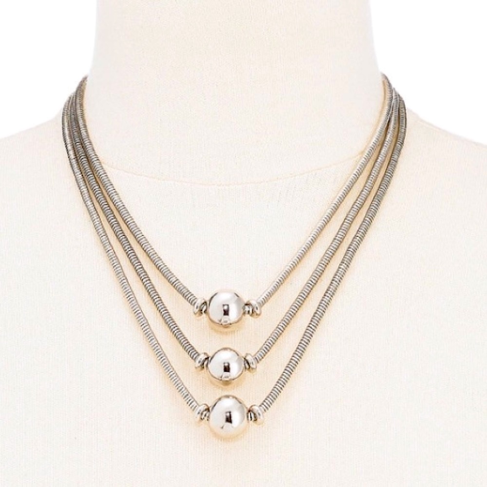ALFANI TRIO OF SPHERES NECKLACE